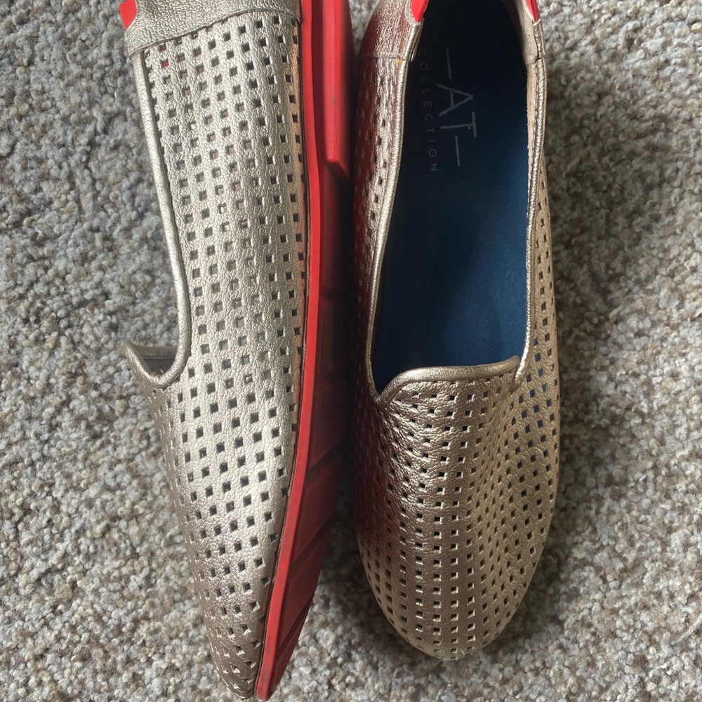 Gold/red Adam Tucker loafer - Picture 4 of 6